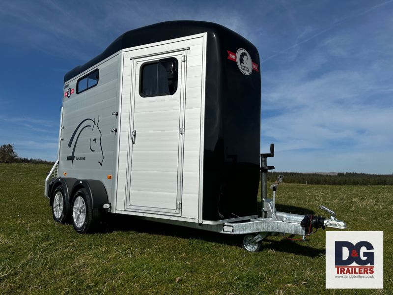 Cheval Liberte Touring Country Double Horse Trailer with Saddle Room in Black **Anniversary Model**