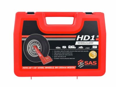SAS HD1 Wheel clamp with storage box