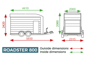 Debon Roadster 800 dimensions