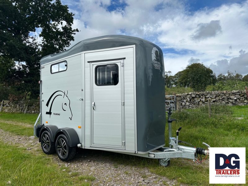 Cheval Liberte Touring Country Double Horse Trailer with Saddle Room & Alloy Wheels in Iron Grey **Anniversary Model**