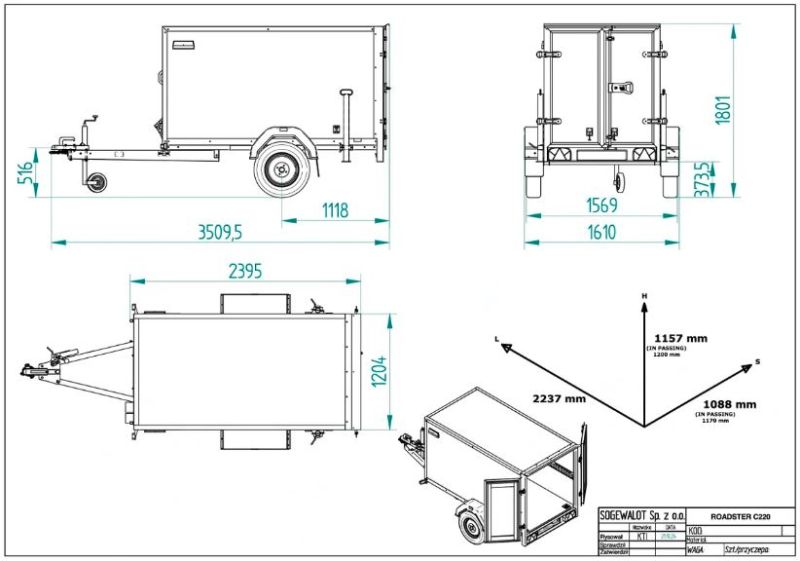 C220 dimensions